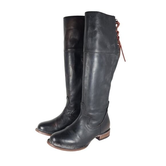 FREEBIRD By Steven Women's Cyn Coal US8 Black Soft Leather Tall